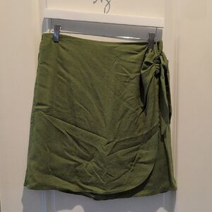 Women’s Olive Green Wrap Skirt